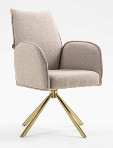 FOTEL HR280 LATTE BARANEK ZŁOTY PAJĄK