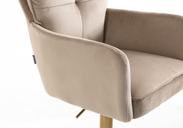 HOKER HR250KW LATTE WELUR  ZŁOTA PODSTAWA