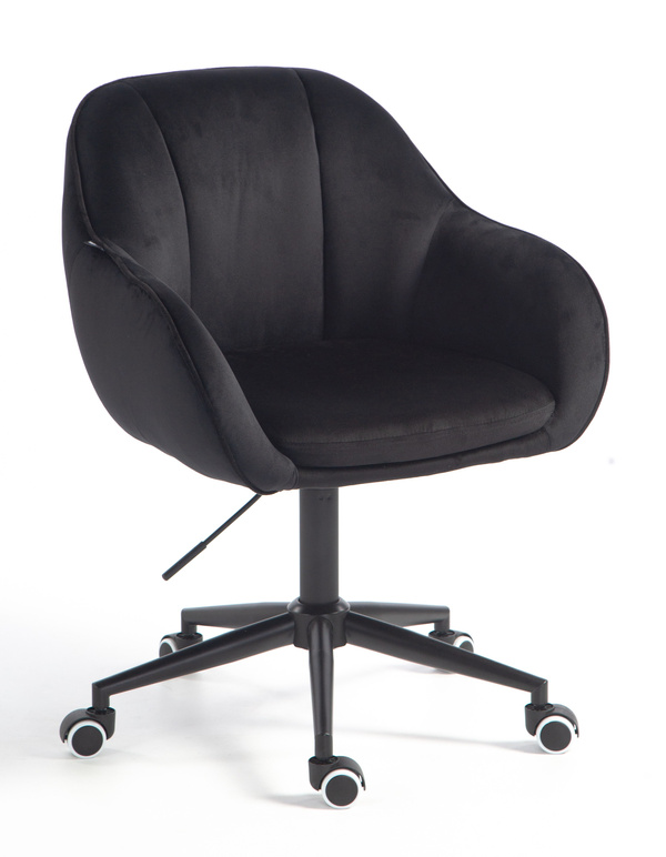 HOKER HR2055K CZARNY WELUR CZARNA PODSTAWA