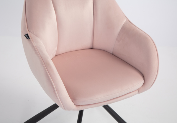 HOKER HR2055 PUDROWY RÓŻ WELUR CZARNY PAJĄK