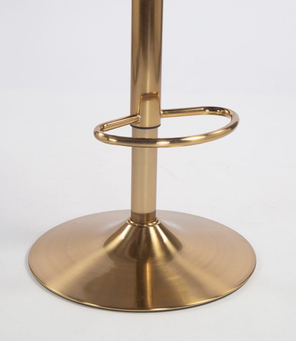 HOKER HR2055W PUDROWY RÓŻ WELUR ZŁOTA PODSTAWA