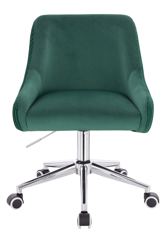 FOTEL HR920K BUTELKOWA ZIELEŃ WELUR CHROMOWANA PODSTAWA