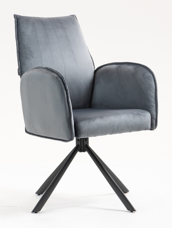 HOKER HR280 GRAFITOWY WELUR CZARNY PAJĄK