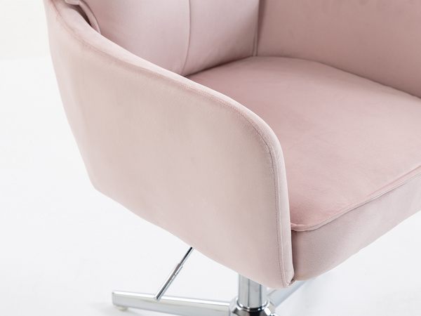 HOKER HR250CROSS PUDROWY RÓŻ WELUR  CHROMOWANA PODSTAWA