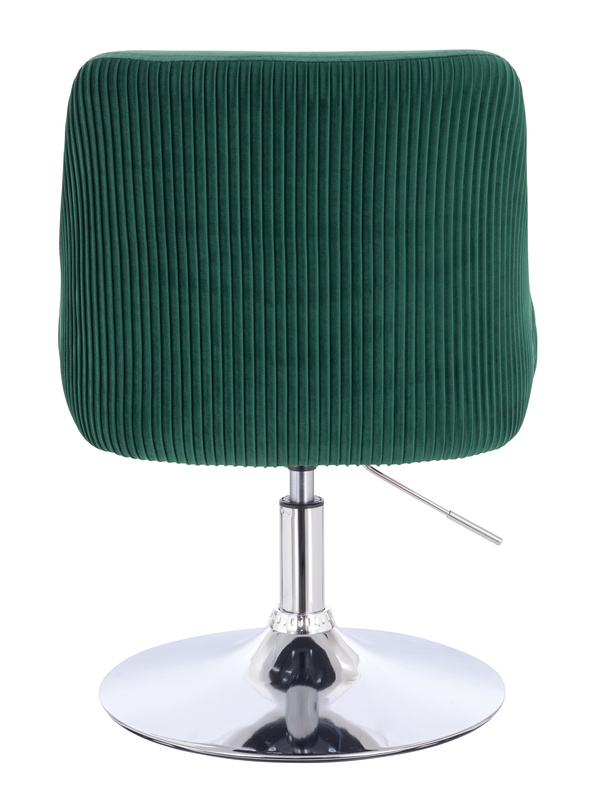 FOTEL HR920N BUTELKOWA ZIELEŃ WELUR CHROMOWANA PODSTAWA