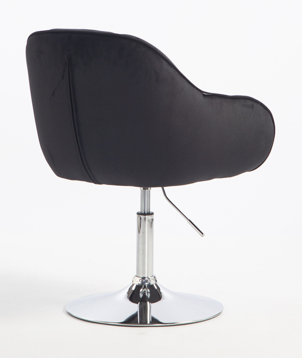 HOKER HR2055N CZARNY WELUR CHROMOWANA PODSTAWA