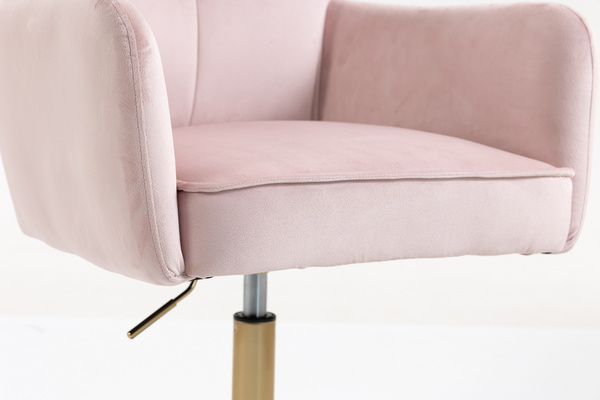 HOKER HR250N PUDROWY RÓŻ WELUR  ZŁOTA PODSTAWA