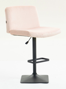 HOKER HR150KW PUDROWY RÓŻ WELUR CZARNA PODSTAWA