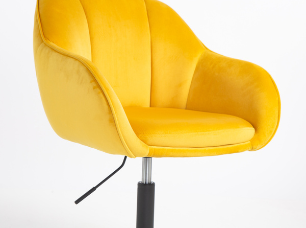 HOKER HR2055N ŻÓŁTY WELUR CZARNA PODSTAWA