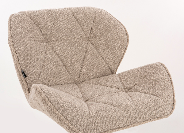 FOTEL HR111CROSS LATTE BARANEK CZARNA PODSTAWA