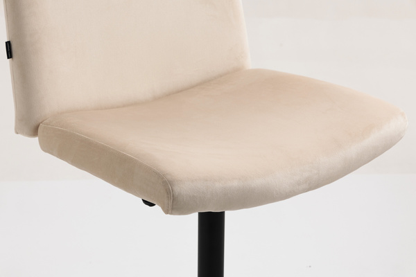 HOKER HR150W KREMOWY WELUR CZARNA PODSTAWA