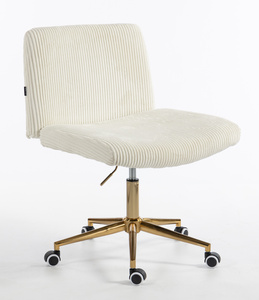 HOKER HR150K BIAŁY SZTRUKS ZŁOTA PODSTAWA