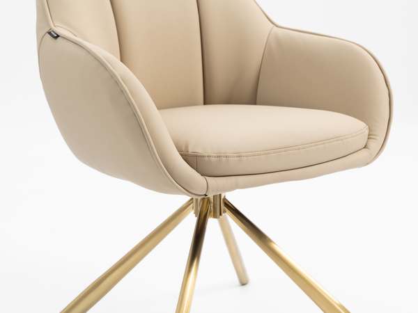 FOTEL HR2055 KREMOWY ZŁOTY PAJĄK