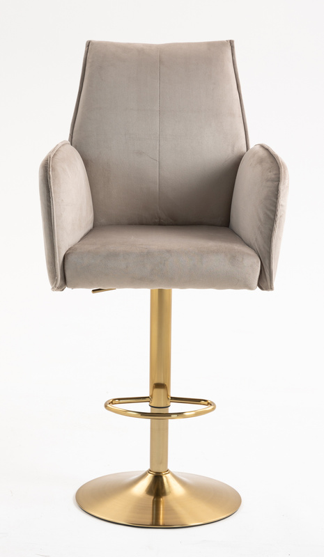 FOTEL HR280W LATTE WELUR ZŁOTA PODSTAWA