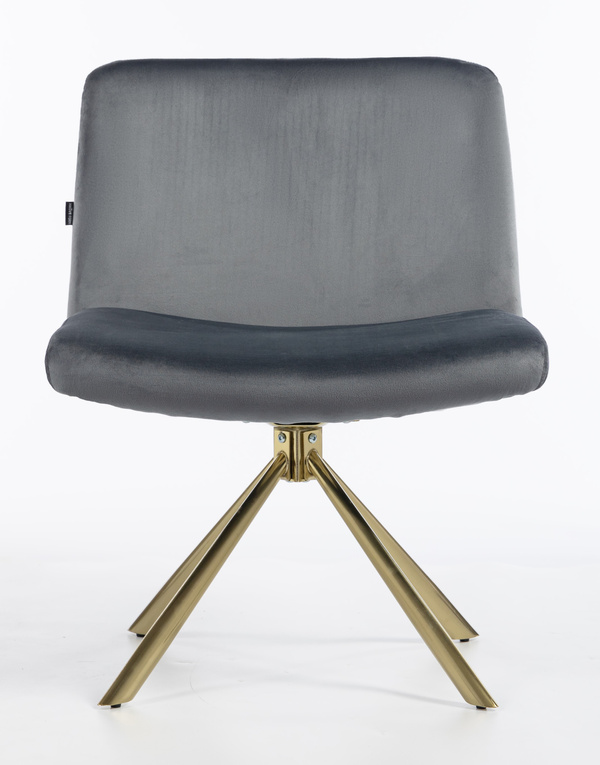 HOKER HR150 PAJĄK GRAFITOWY WELUR  ZŁOTA PODSTAWA