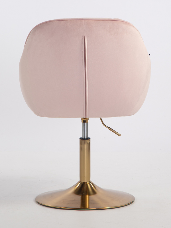 HOKER HR2055N PUDROWY RÓŻ WELUR ZŁOTA PODSTAWA