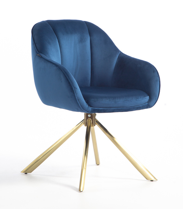 HOKER HR2055 CIEMNE MORZE WELUR ZŁOTY PAJĄK