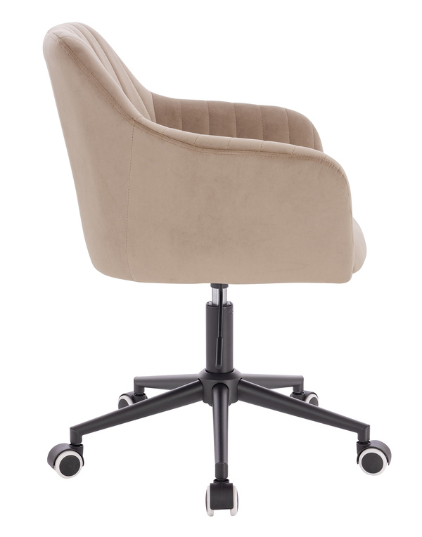 FOTEL HR190K LATTE WELUR CZARNA PODSTAWA