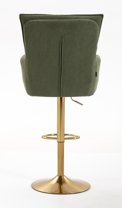 HOKER HR250W ZIELONY SZAŁWIA PREMIUM CORD SZTRUKS ZŁOTA PODSTAWA