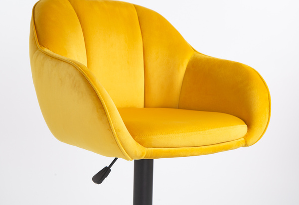 HOKER HR2055KW ŻÓŁTY WELUR CZARNA PODSTAWA