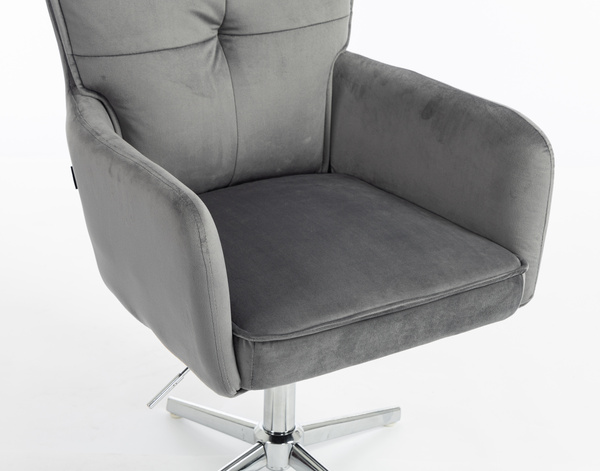 HOKER HR250CROSS GRAFITOWY WELUR  CHROMOWANA PODSTAWA