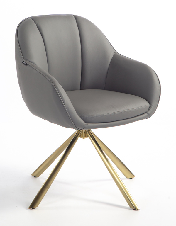 FOTEL HR2055 SZARY ZŁOTY PAJĄK