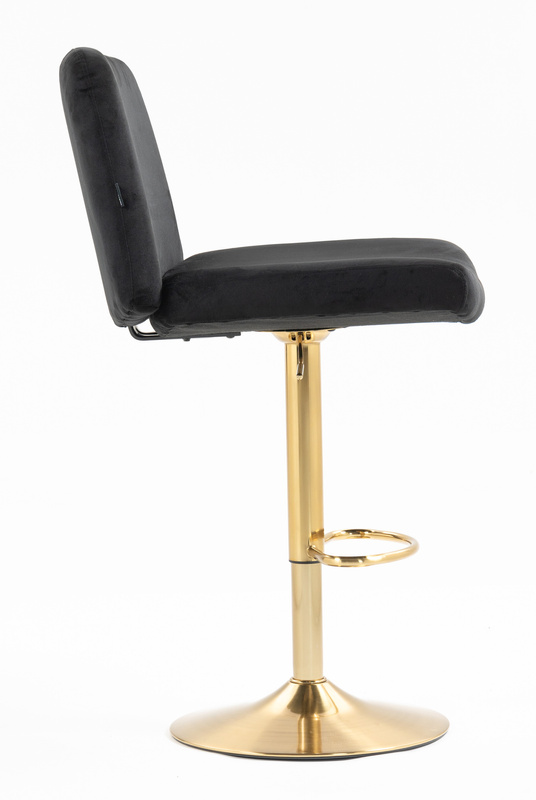 HOKER HR150W CZARNY WELUR ZŁOTA PODSTAWA