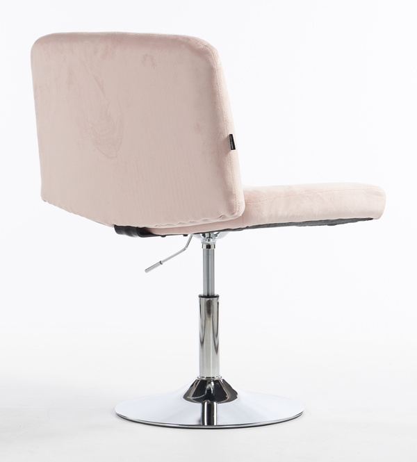 HOKER HR150N PUDROWY RÓŻ WELUR CHROMOWANA PODSTAWA