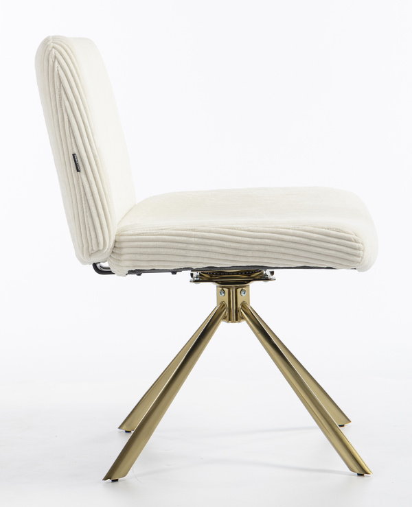 HOKER HR150 PAJĄK BIAŁY SZTRUKS ZŁOTA PODSTAWA