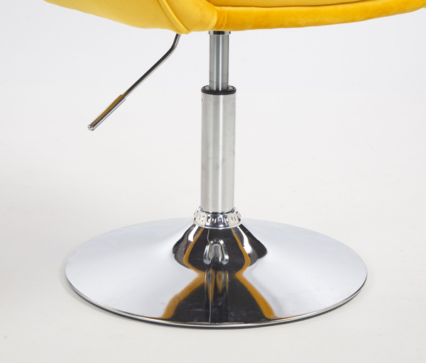 HOKER HR2055N ŻÓŁTY WELUR CHROMOWANA PODSTAWA