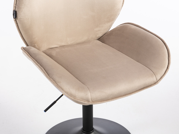 FOTEL HR350N LATTE WELUR CZARNA PODSTAWA