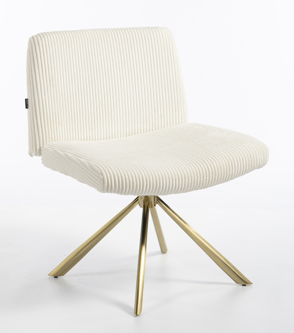 HOKER HR150 PAJĄK BIAŁY SZTRUKS ZŁOTA PODSTAWA