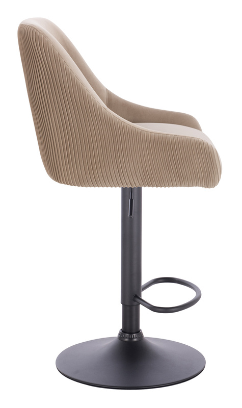 FOTEL HR920W LATTE WELUR CZARNA PODSTAWA