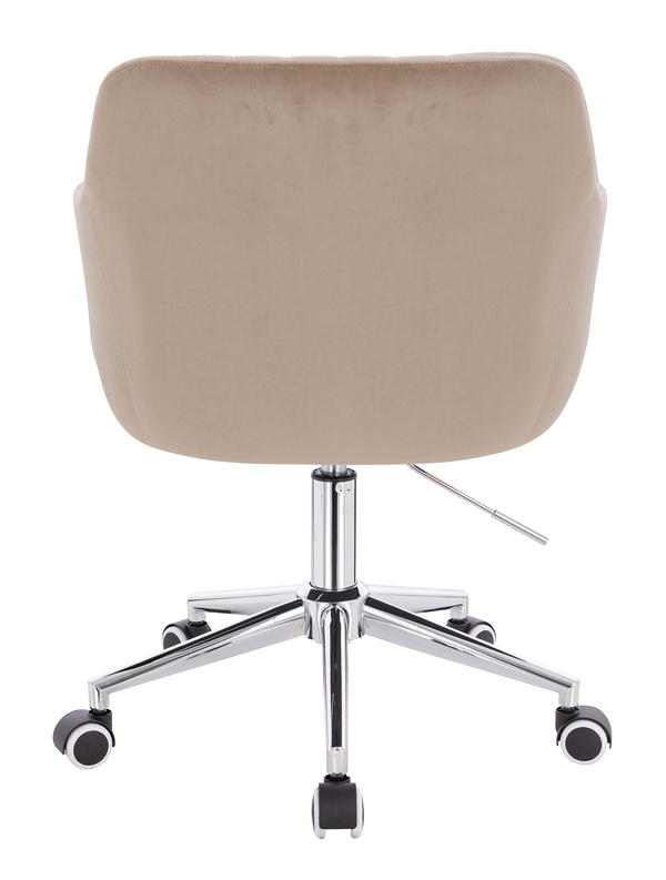 FOTEL HR190K LATTE WELUR CHROMOWANA PODSTAWA