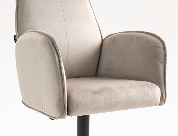 FOTEL HR280W LATTE WELUR CZARNA PODSTAWA