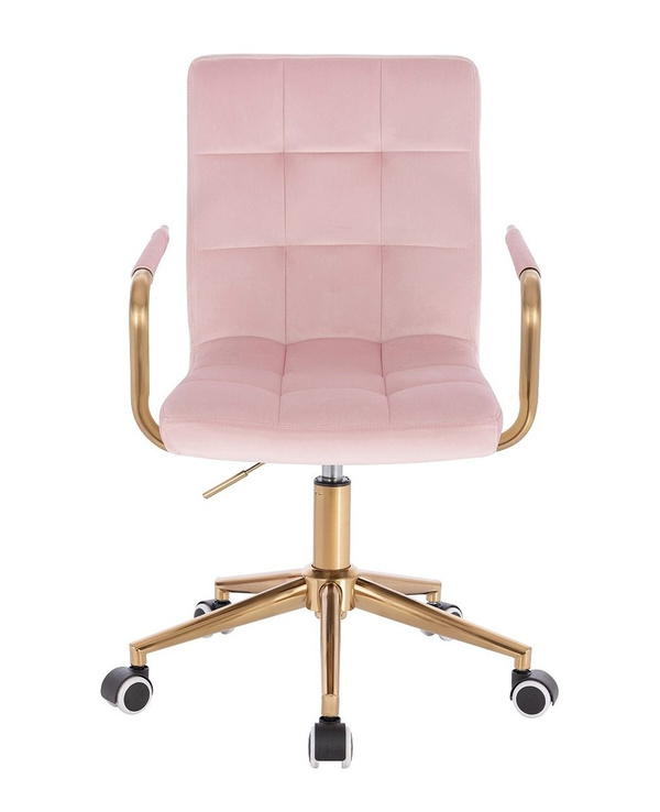 HOKER HR1015KP PUDROWY RÓŻ WELUR ZŁOTA PODSTAWA