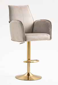 FOTEL HR280W LATTE WELUR ZŁOTA PODSTAWA