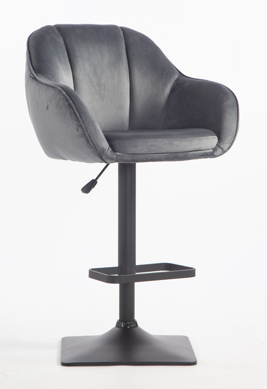 HOKER HR2055KW GRAFITOWY WELUR CZARNA PODSTAWA