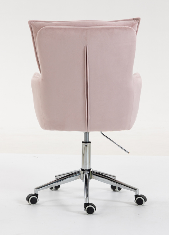 HOKER HR250K PUDROWY RÓŻ WELUR  CHROMOWANA PODSTAWA