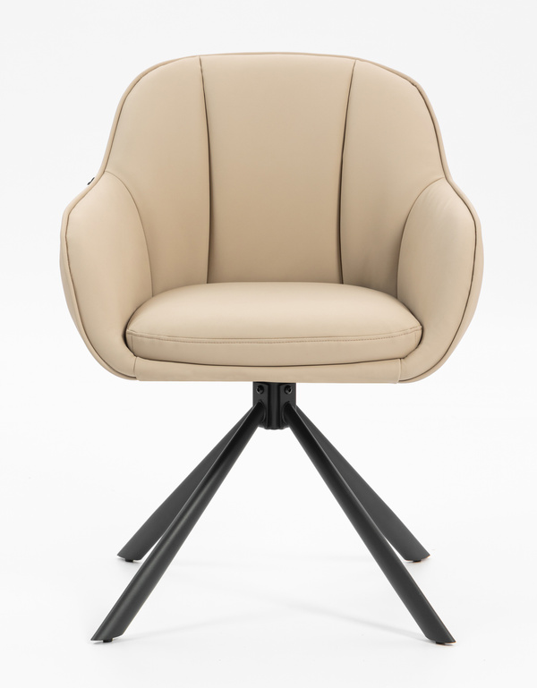 FOTEL HR2055 KREMOWY CZARNY PAJĄK