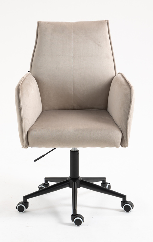 FOTEL HR280K LATTE WELUR CZARNA PODSTAWA