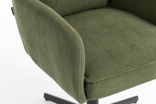 HOKER HR250CROSS ZIELONY SZAŁWIA PREMIUM CORD SZTRUKS CZARNA PODSTAWA