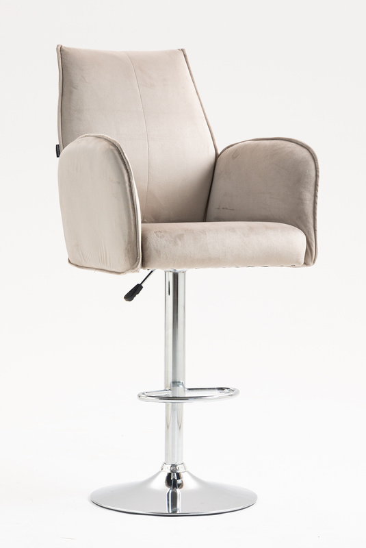 FOTEL HR280W LATTE WELUR CHROMOWANA PODSTAWA