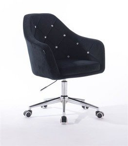 FOTEL HR830CK CZARNY WELUR