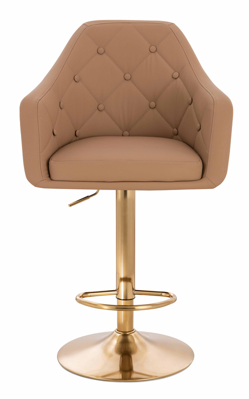 HOKER HR831W KARMELOWY EKOSKÓRA PREMIUM SOFT ZŁOTA PODSTAWA