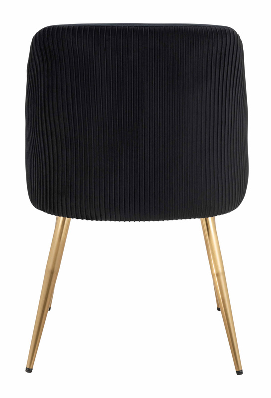 HR920 KRZESŁO ZŁOTE NOGI CZARNY WELUR