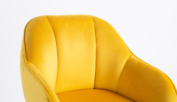 HOKER HR2055W ŻÓŁTY WELUR CZARNA PODSTAWA