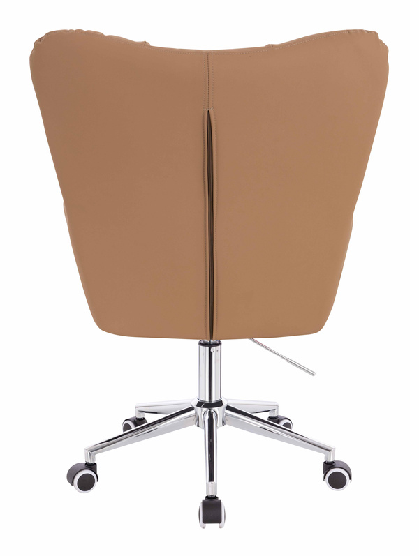 HOKER HR650K KARMELOWY EKOSKÓRA PREMIUM SOFT CHROMOWANA PODSTAWA