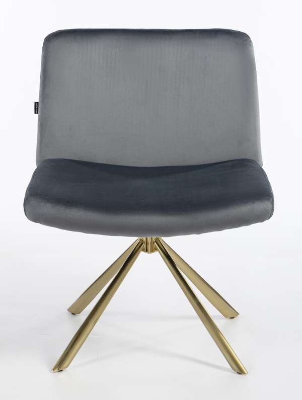 HOKER HR150 PAJĄK GRAFITOWY WELUR  ZŁOTA PODSTAWA