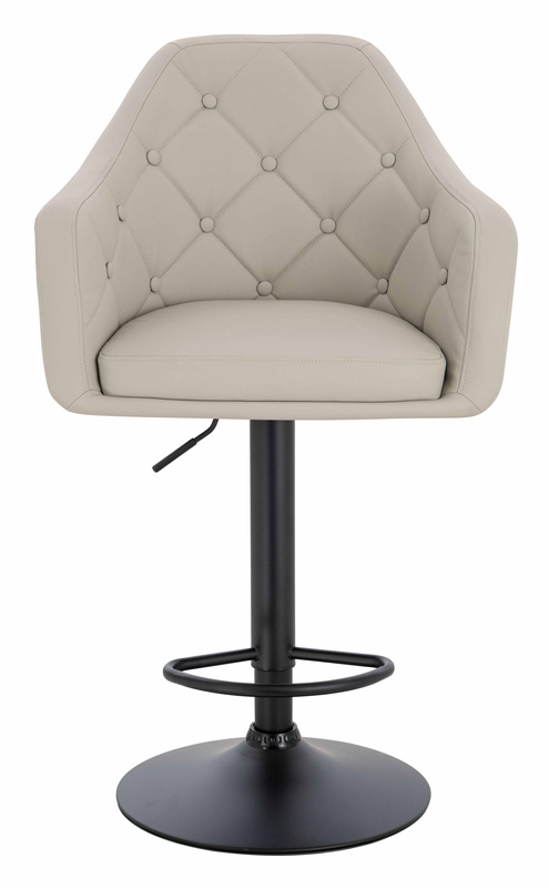 HOKER HR831W ECRU EKOSKÓRA PREMIUM SOFT CZARNA PODSTAWA